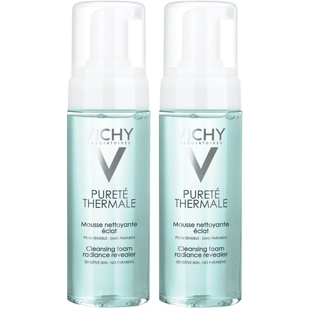 Vichy Purete Thermale Acqua mousse detergente illuminante 150 ml Set da 2