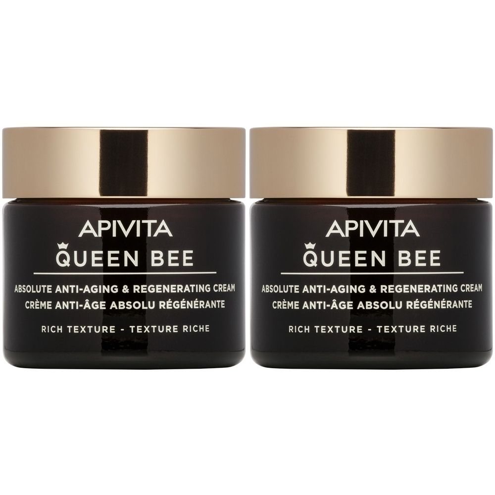 APIVITA Queen Bee Crema Anti-Età Assoluta & Rigenerante Texture Ricca Set da 2