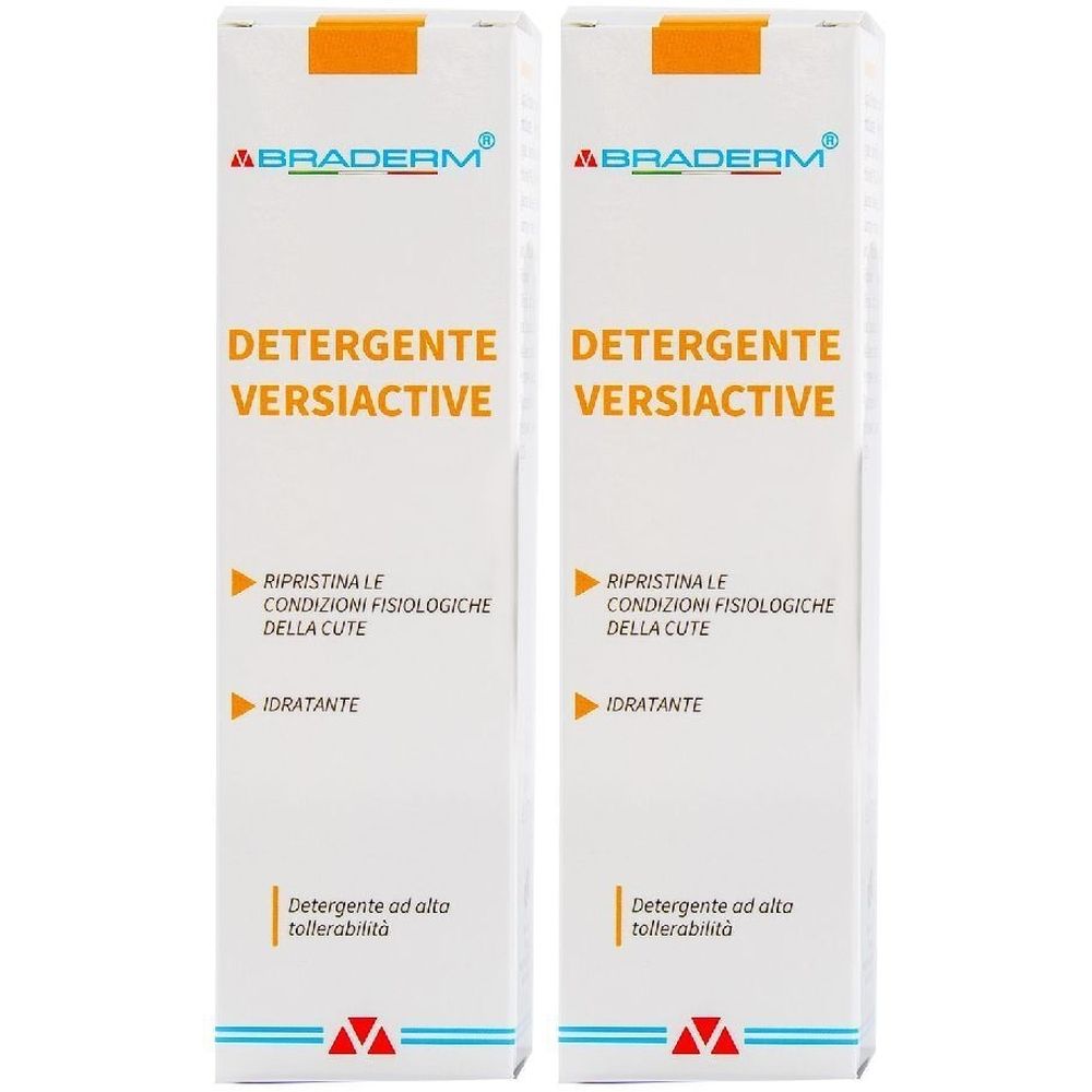Versiactive Detergente Corpo 200 Ml Braderm Set da 2