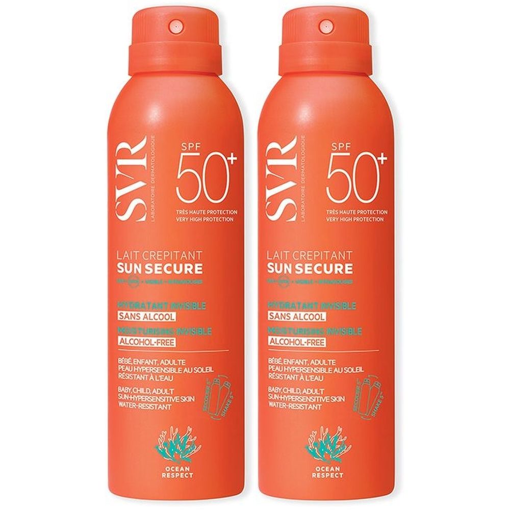 SVR SUN SECURE Lait Crépitant SPF 50+ Set da 2