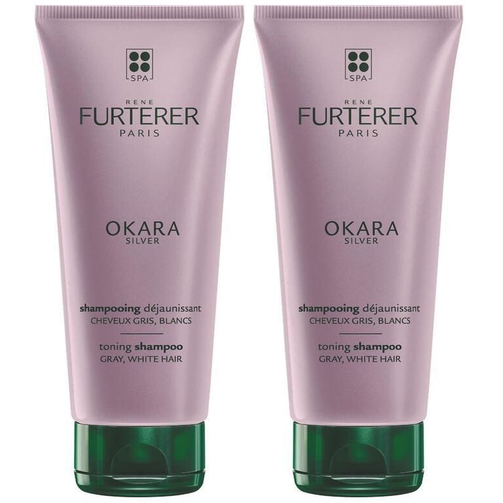 René Furterer Okara Silver Shampoo anti-ingiallimento 200ml - Shampoo tonalizzante Set da 2