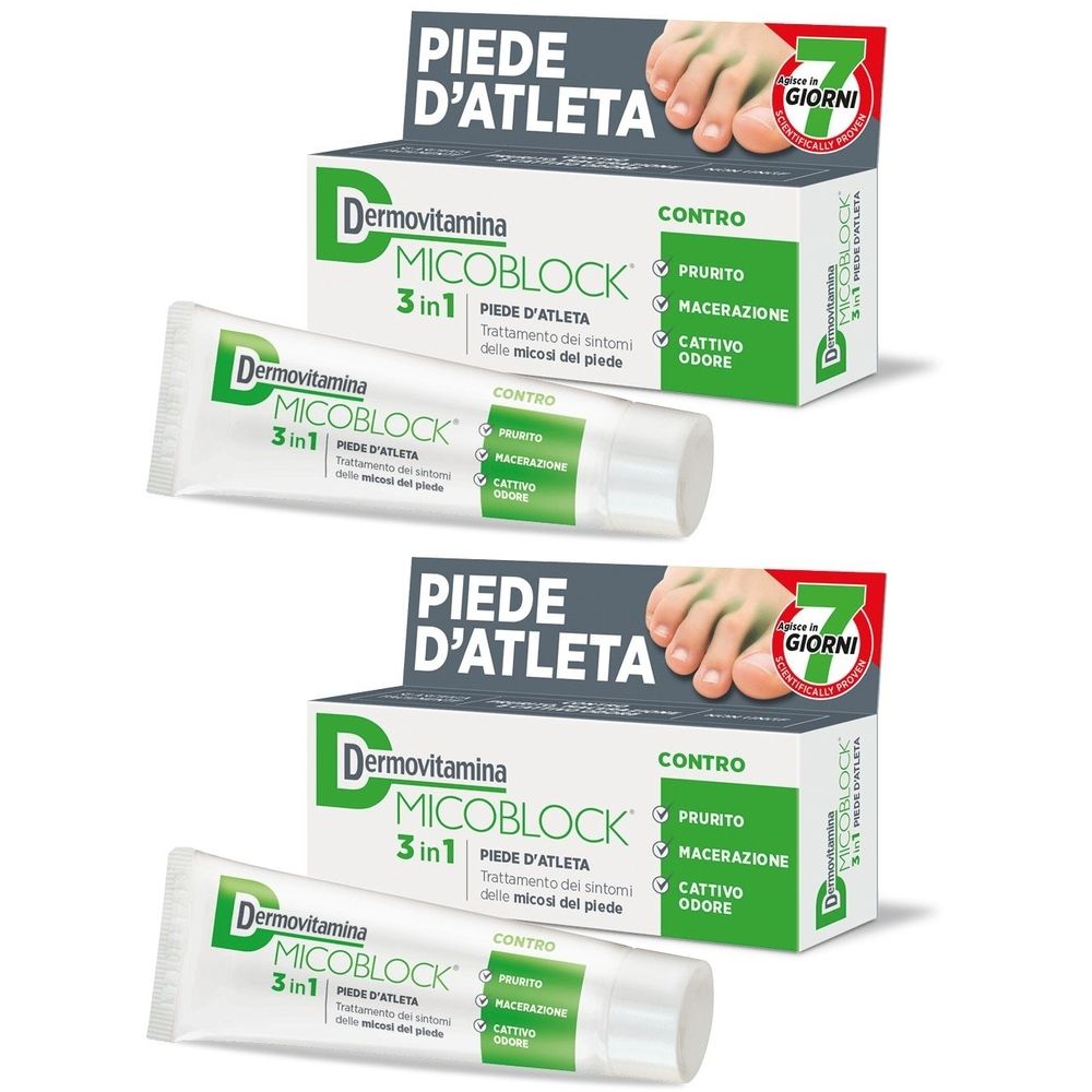 Dermovitamina Micoblock Piede d'Atleta Crema Set da 2