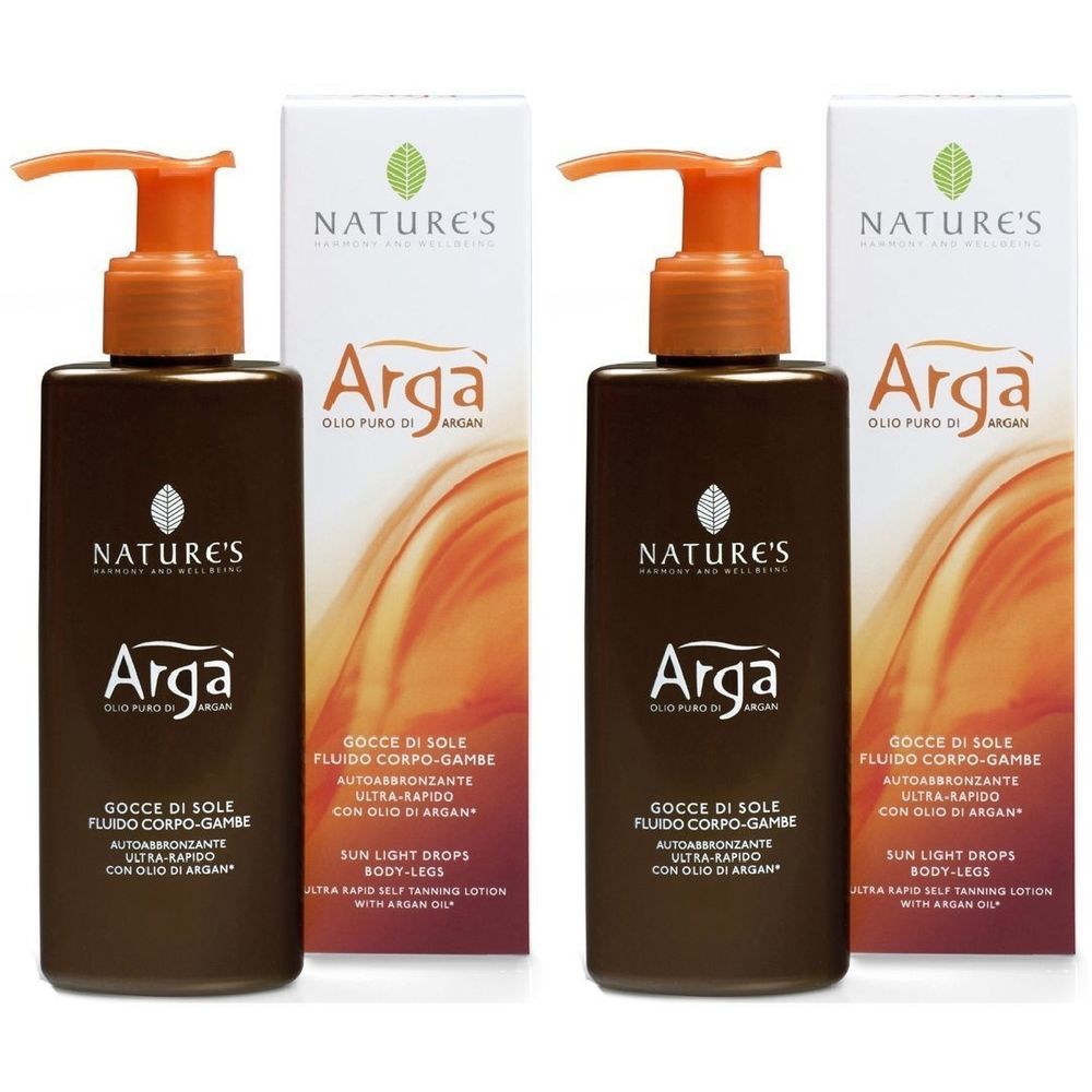 NATURE'S Argà Gocce di Sole Corpo Fluido Autoabbronzante Set da 2