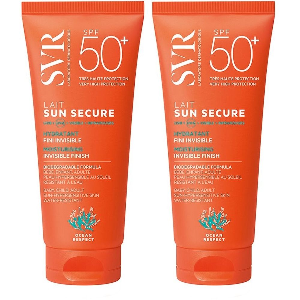 SVR SUN SECURE LAIT SPF50+ NUOVA FORMULA Set da 2
