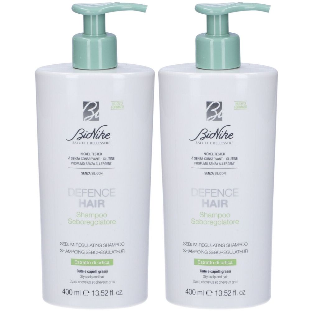 Bionike Defence Hair Shampoo Seboregolatore Set da 2