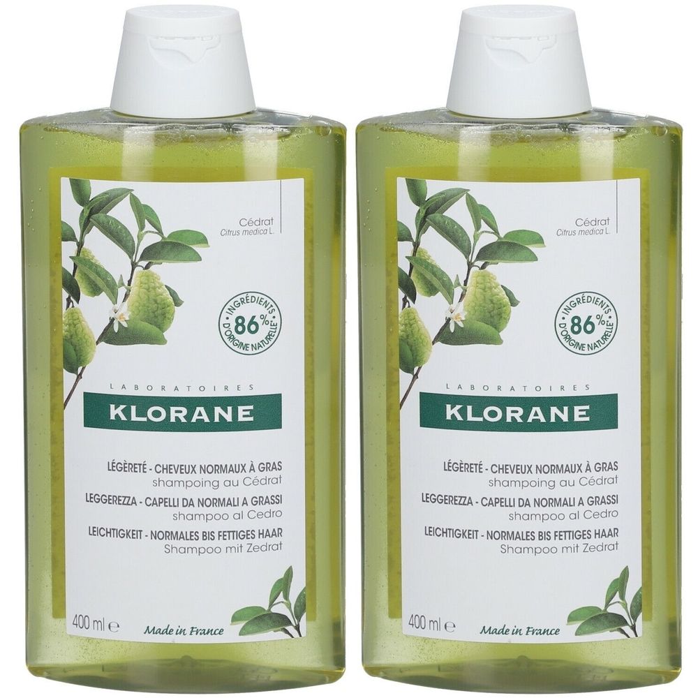 KLORANE Shampoo alla Polpa di Cedro Set da 2