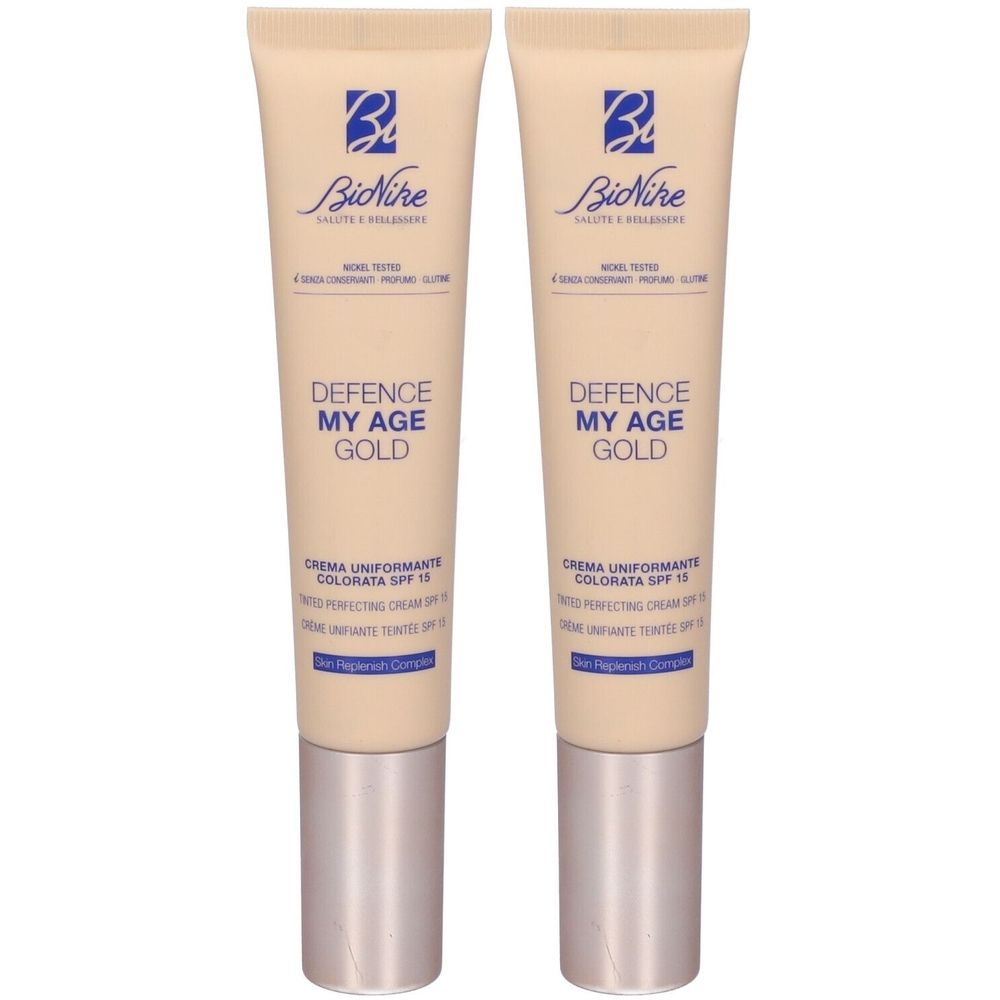 Bionike Defence My Age Gold Crema Uniformante Colorata SPF15 Set da 2