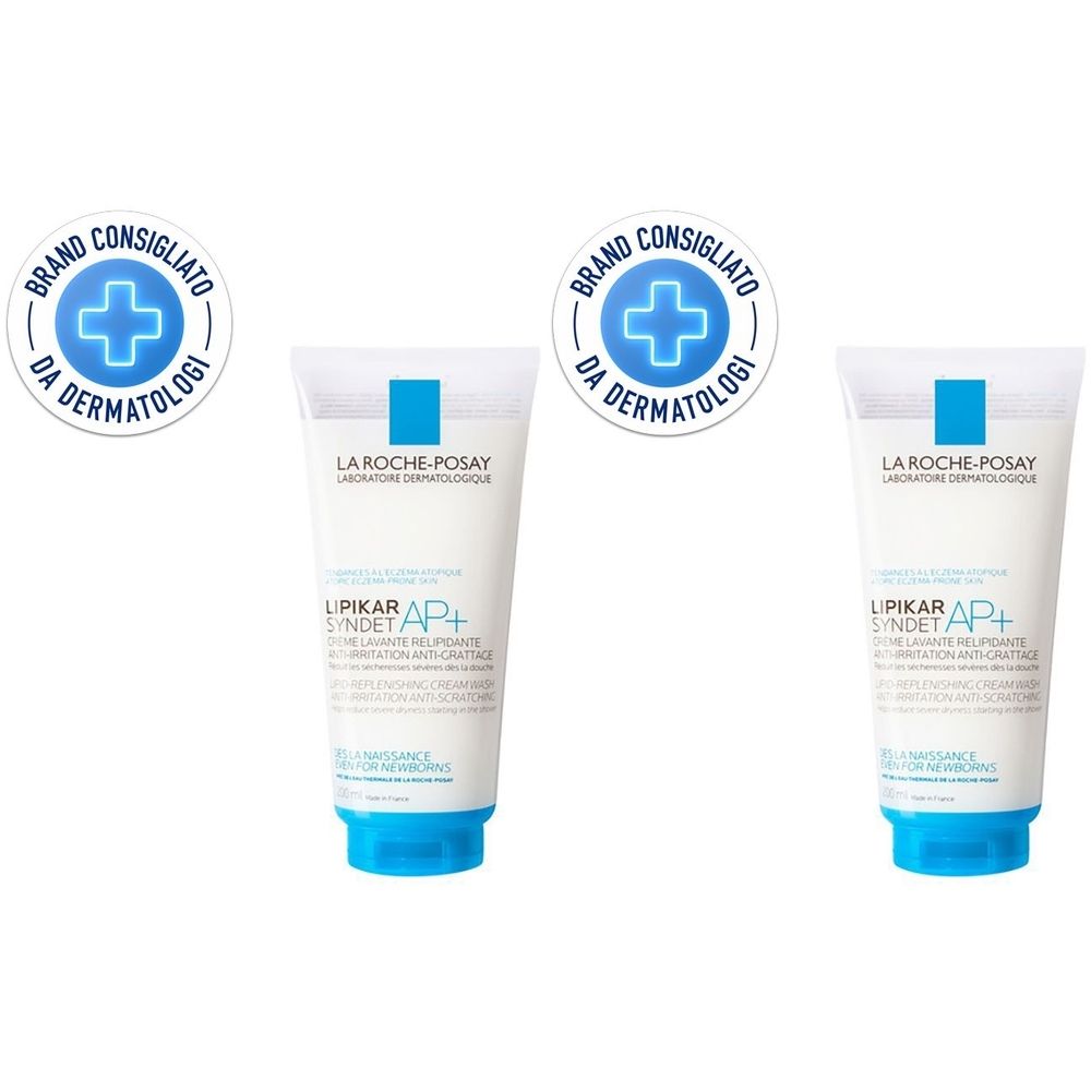 La Roche-Posay Lipikar Syndet AP+ Crema Detergente Corpo 200 ml Set da 2
