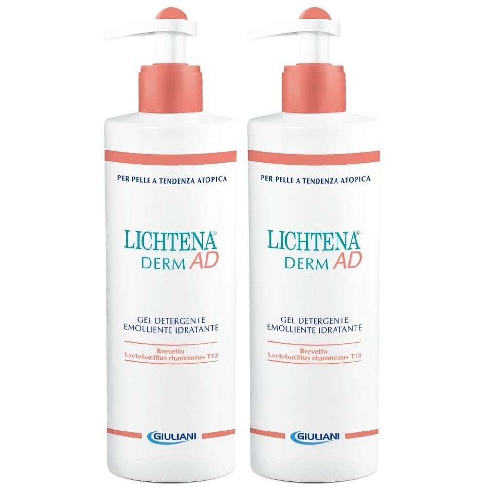 LICHTENA® DermAD Gel Detergente Emolliente Idratante Set da 2