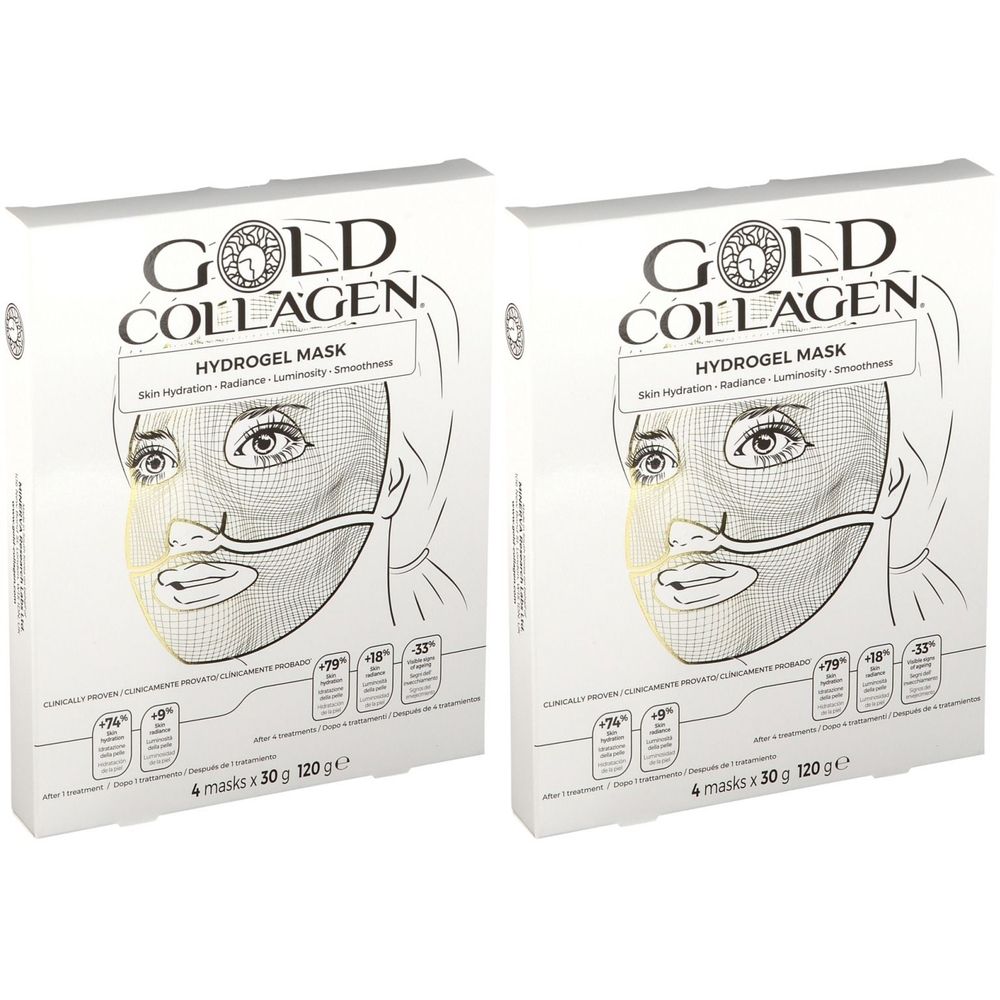 GOLD COLLAGEN® Hydrogel Mask Set da 2