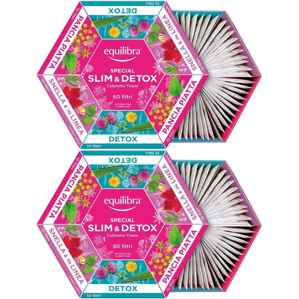 Equilibra® Cofanetto Tisane Slim & Detox Set da 2