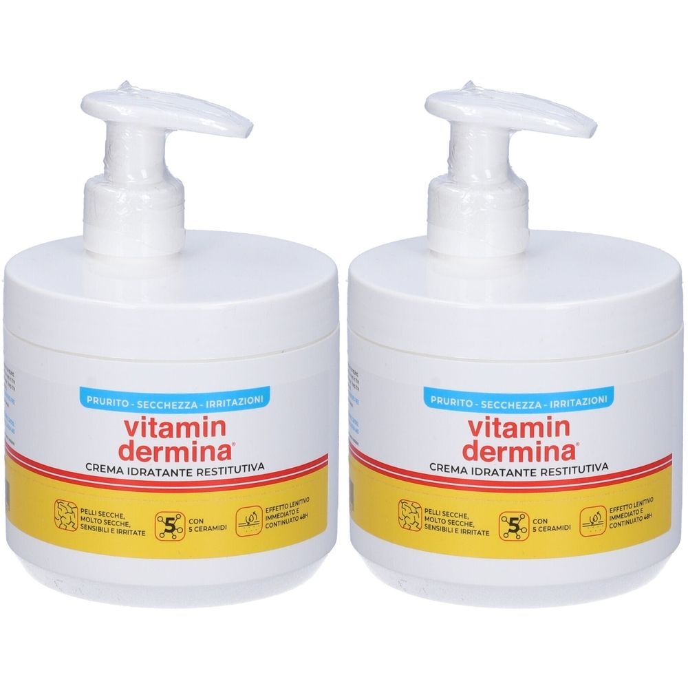 Ganassini Vitamin Dermina Crema Idratante Restitutiva Set da 2
