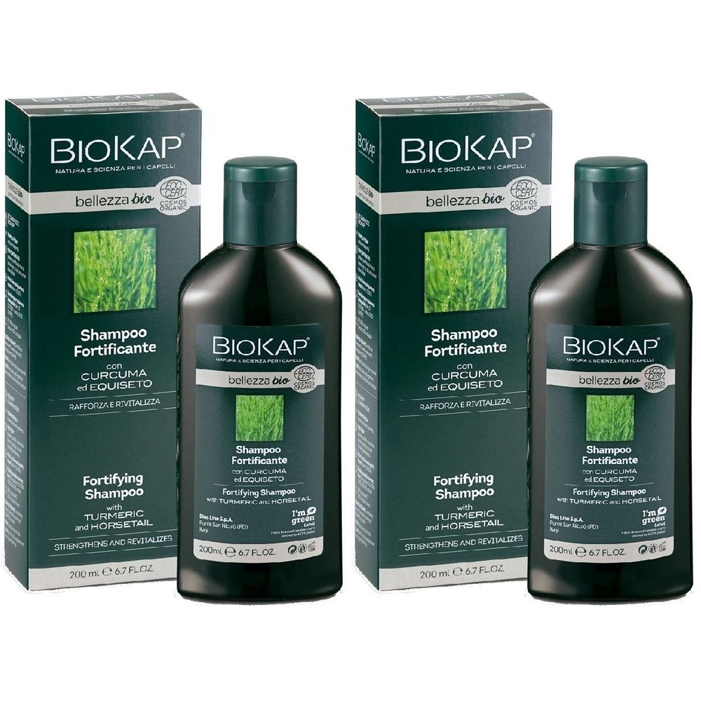 BIOSLINE BioKap® Shampoo Fortificante Certificato Biologico Set da 2