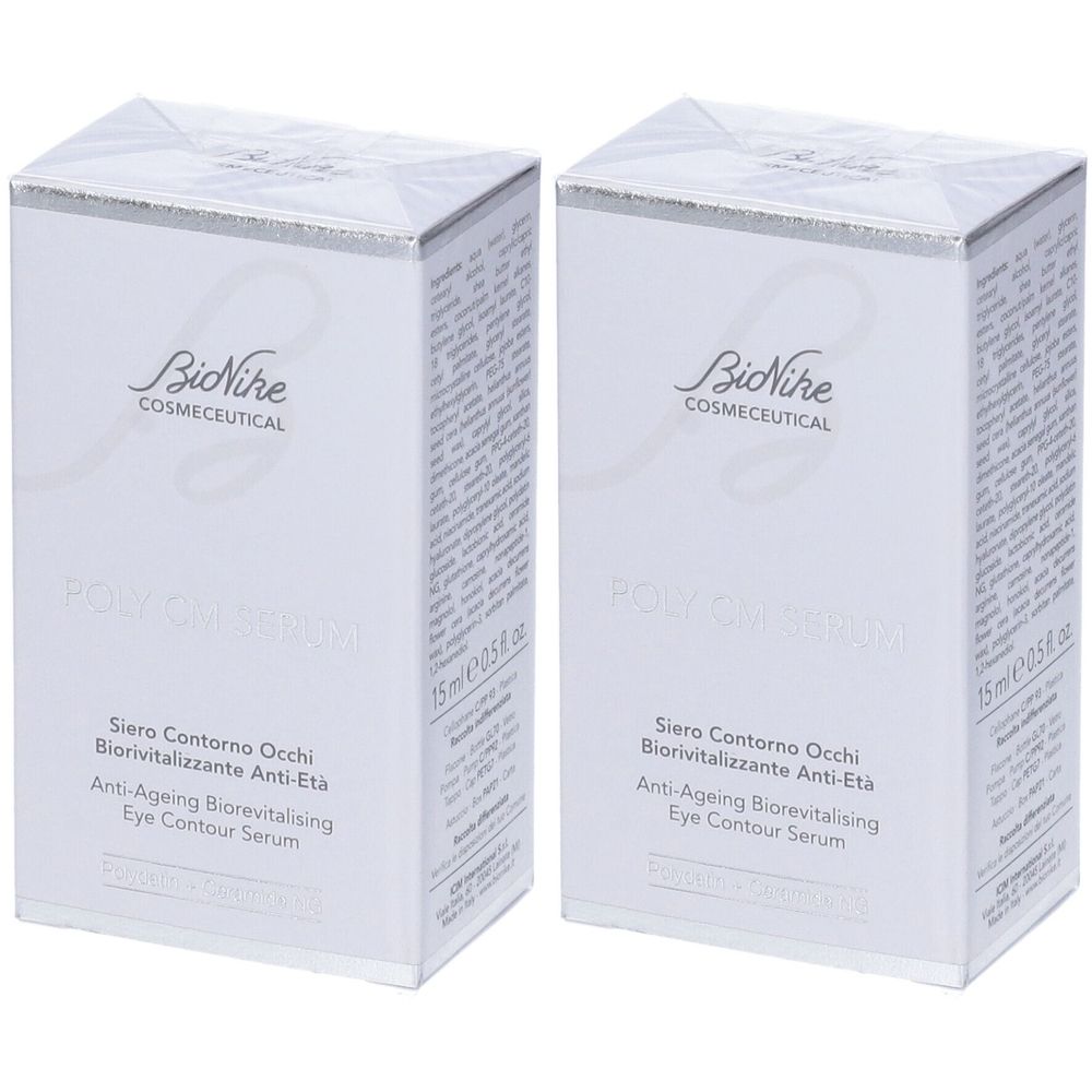 BioNike Poly Cm Serum Contorno Occhi Biorivitalizzante Anti-Età Set da 2