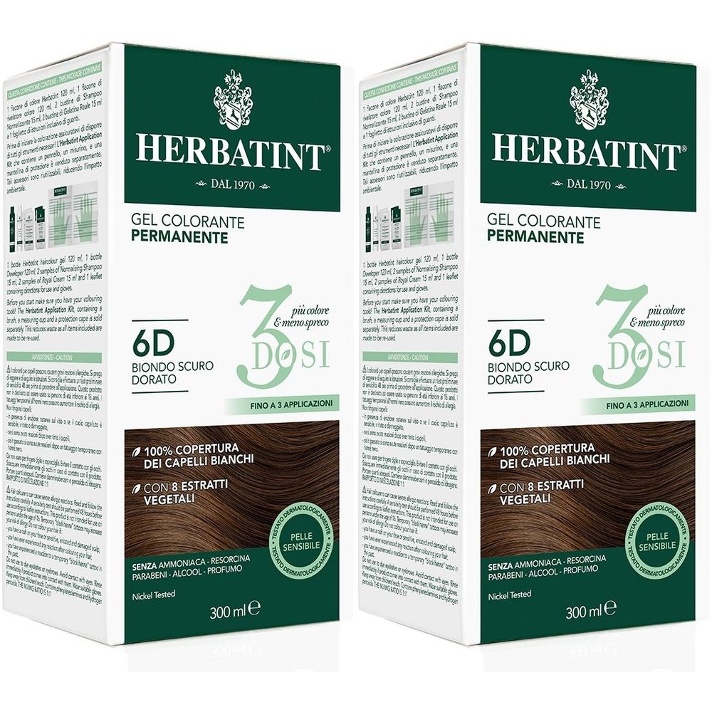 HERBATINT® 3 Dosi 6D Biondo Scuro Dorato Set da 2