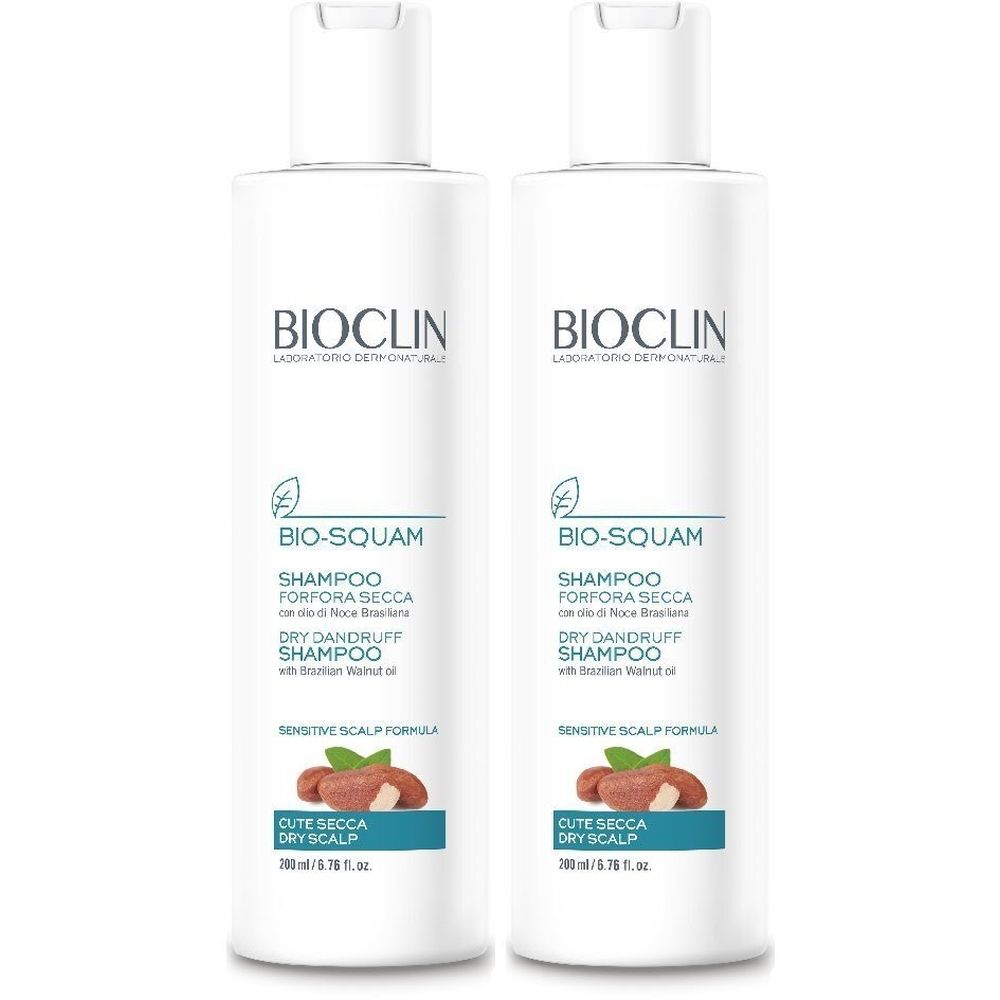 BIOCLIN Bio-Squam Shampoo Forfora Secca Set da 2