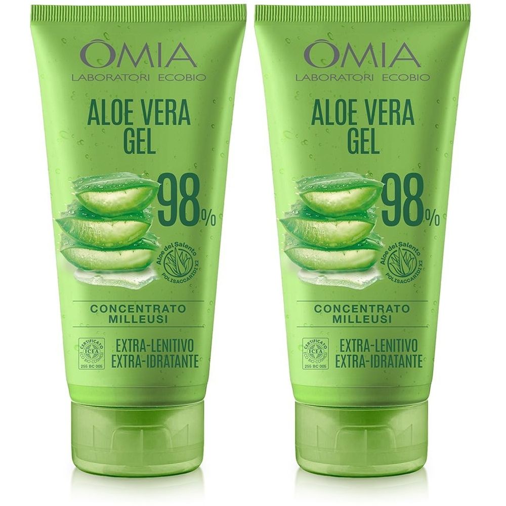OMIA Aloe Vera Gel 98% Aloe del Salento Set da 2