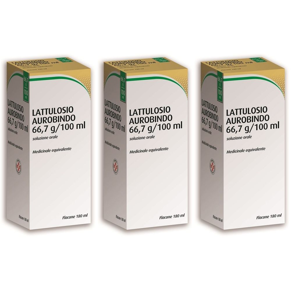 Lattulosio Aurobindo 66,7 G/100 Ml Soluzione Orale Set da 3