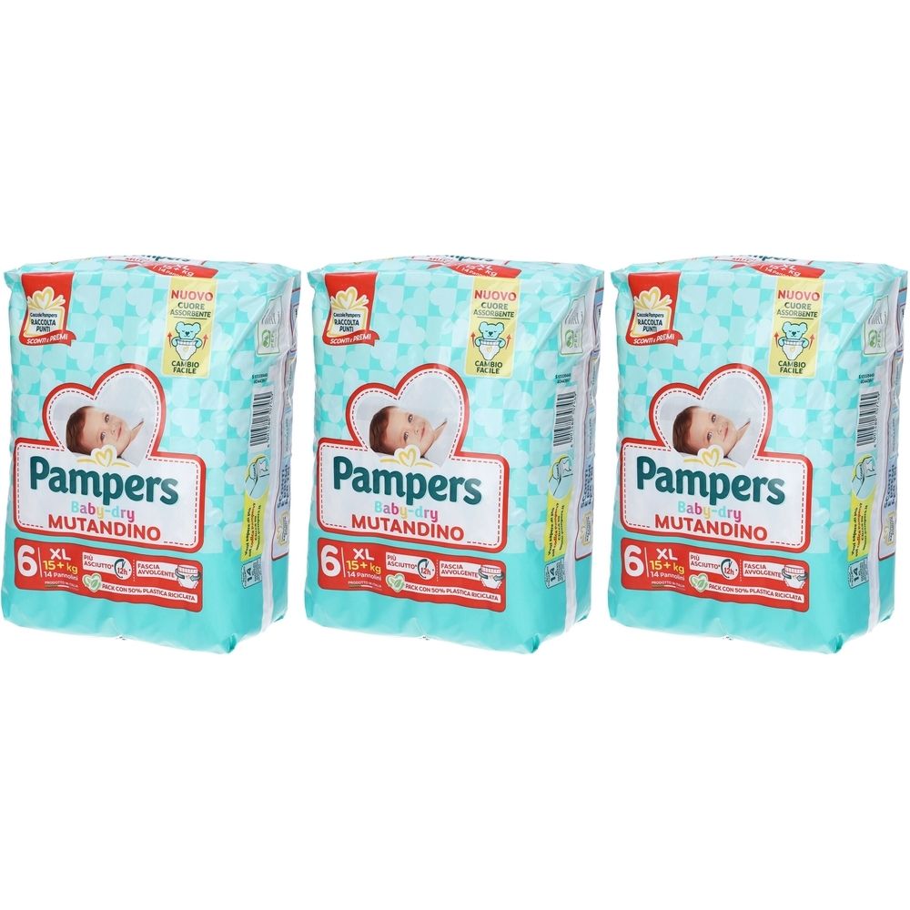 Pampers Baby Dry Mutandino 6 XL Set da 3