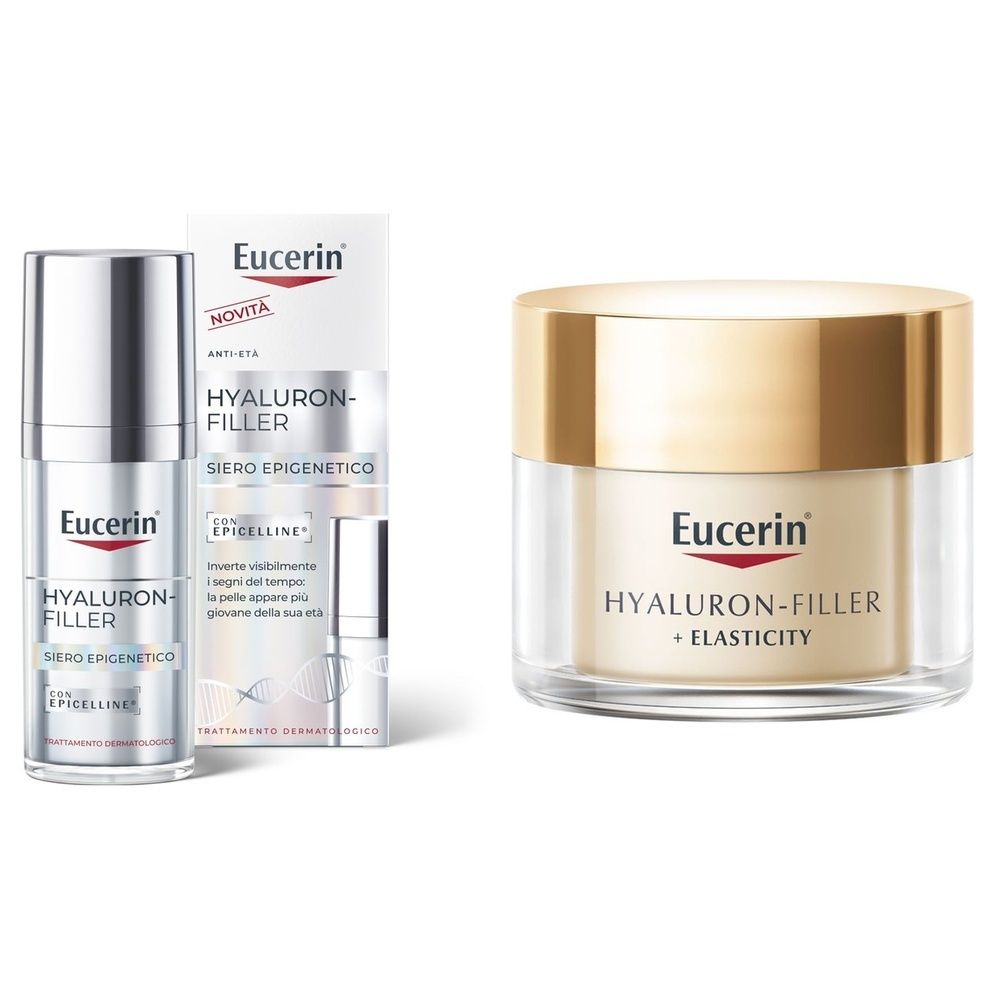 Eucerin Hyaluron-Filler Siero Epigenetico + Hyaluron-filler + Elasticity Crema Giorno 50 ml