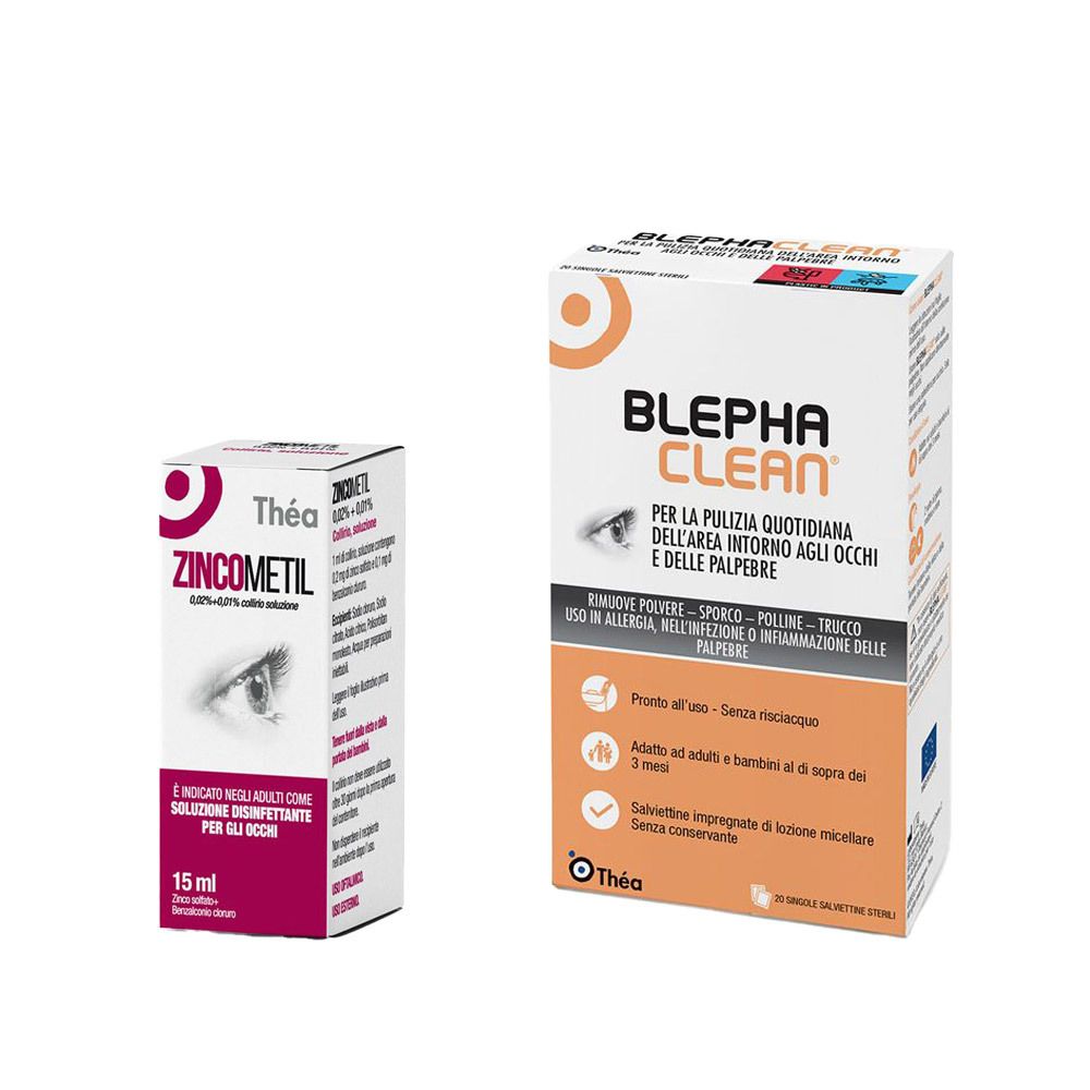 Blephaclean Garze Oculari Sterili + ZINCOMETIL 0,02% + 0,01% Collirio