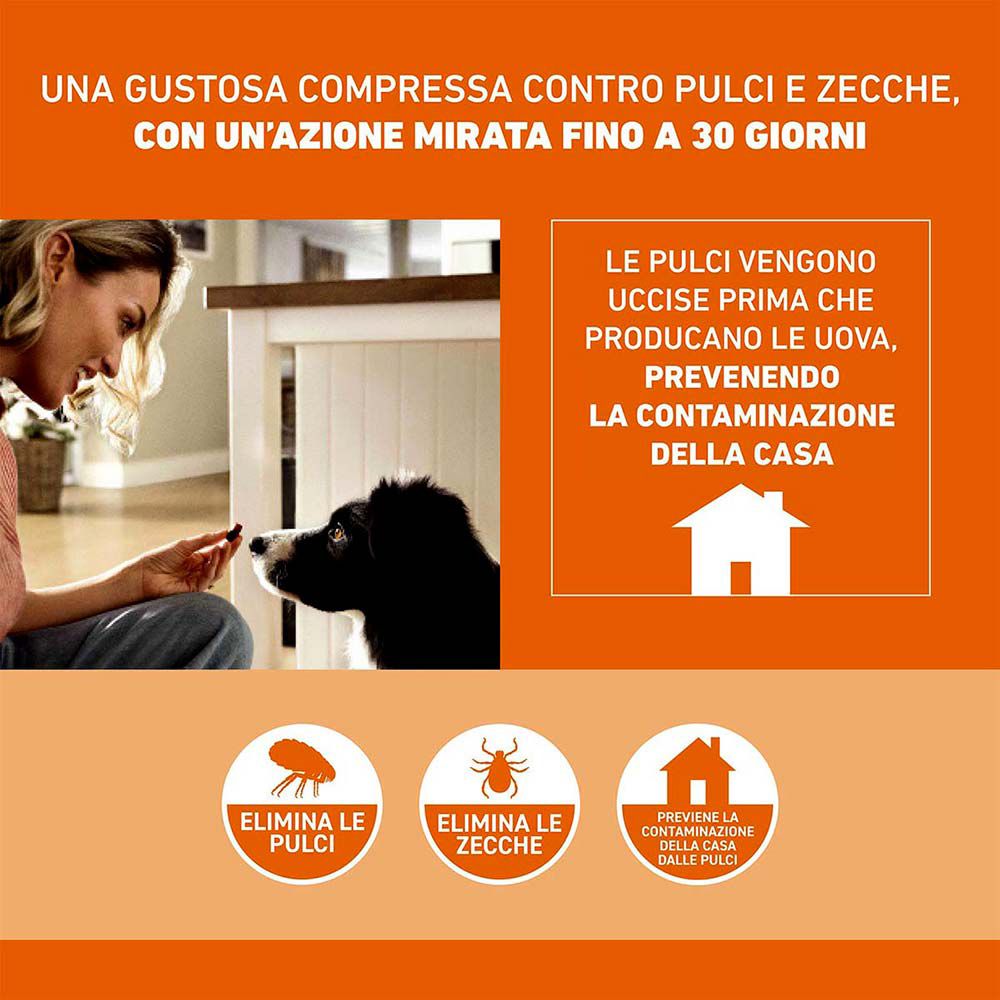 FRONTPRO x3 Compresse Masticabili, Antiparassitario Per Cani (2-4Kg) Contro Pulci E Zecche Set da 2