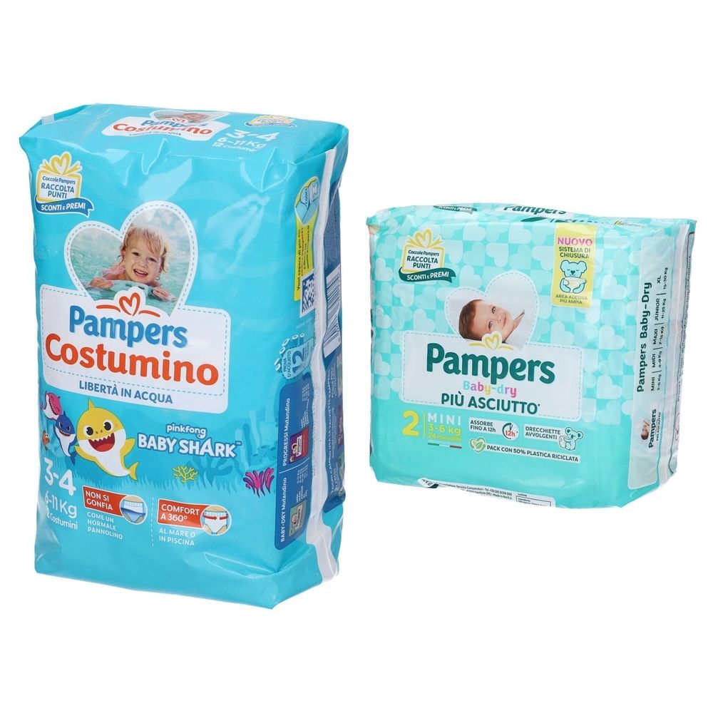 Pampers Baby Dry 3/6 kg + Pampers Il Costumino 3 (6-11 kg)