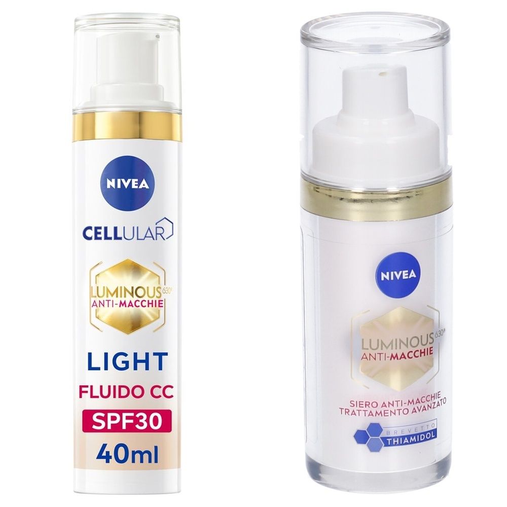 Nivea Luminous630 Siero Viso Anti-Macchie Trattamento Avanzato + Crema Viso Colorata Anti-macchie