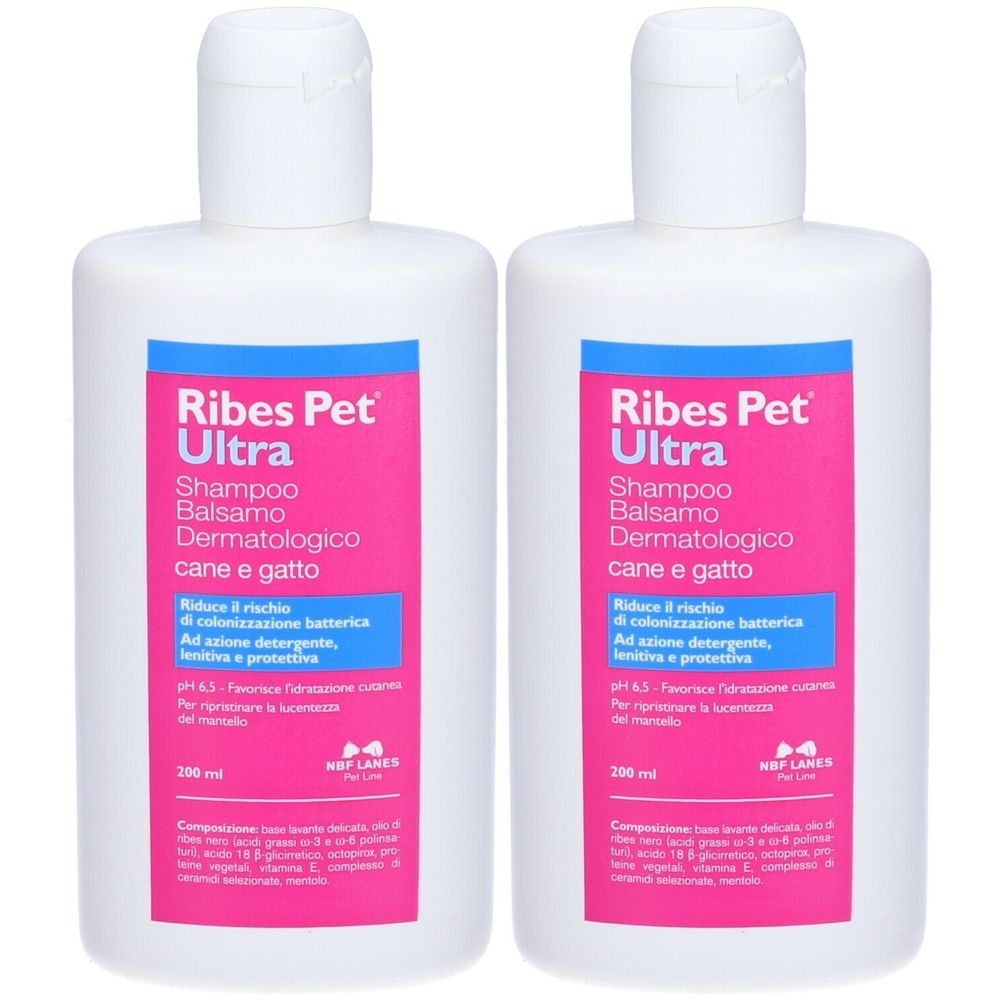 NBF LANES Ribes PET Ultra Shampoo Dermatologico Set da 2
