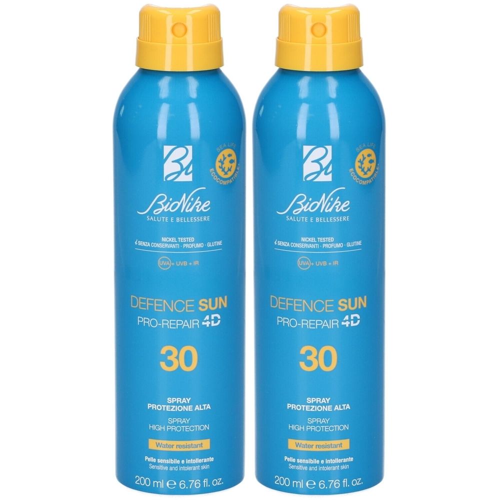 BioNike Defence Sun Pro-Repair 4D SPF 30 Spray Protezione Alta Set da 2