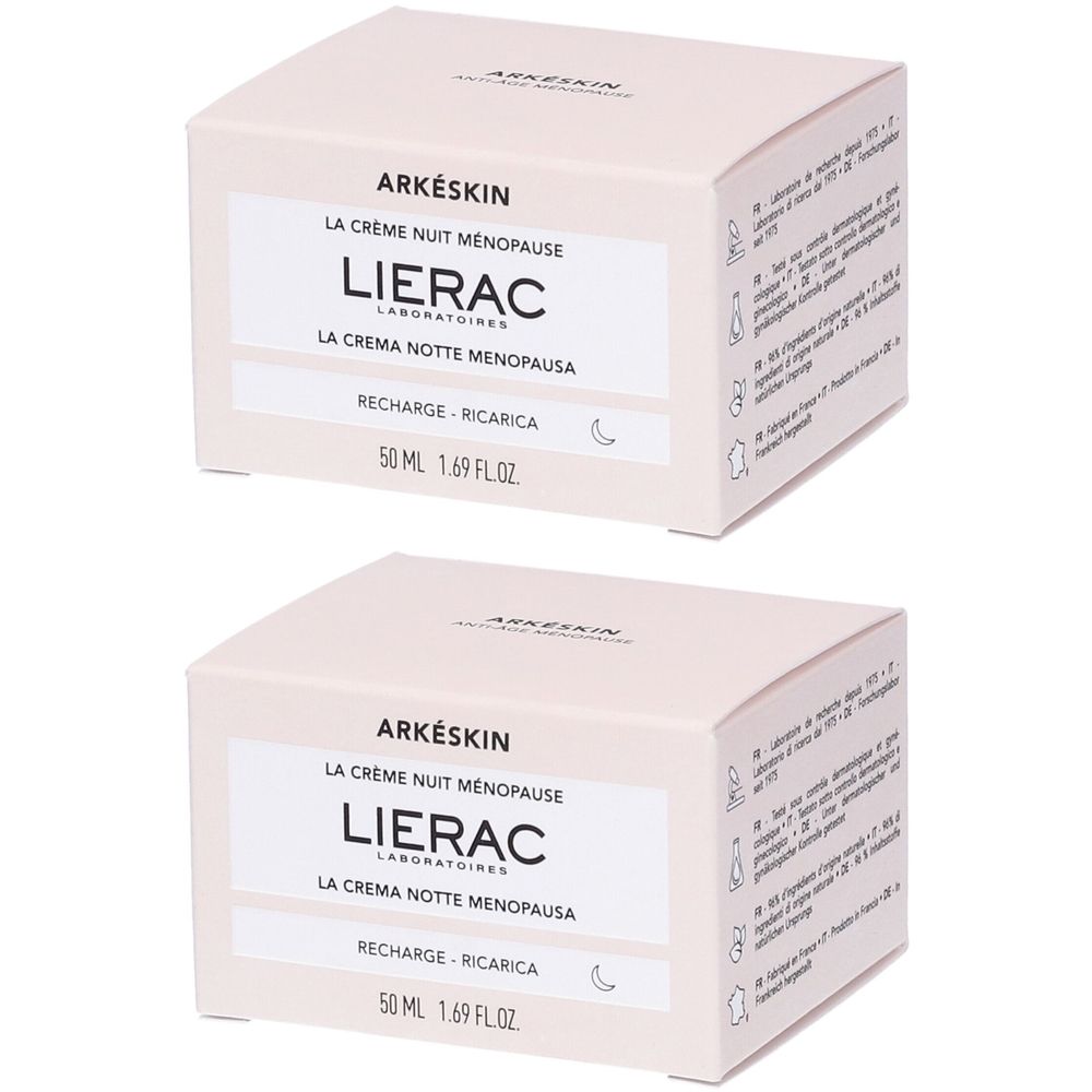 Lierac Arkeskin Crema Notte Menopausa Ricarica Set da 2