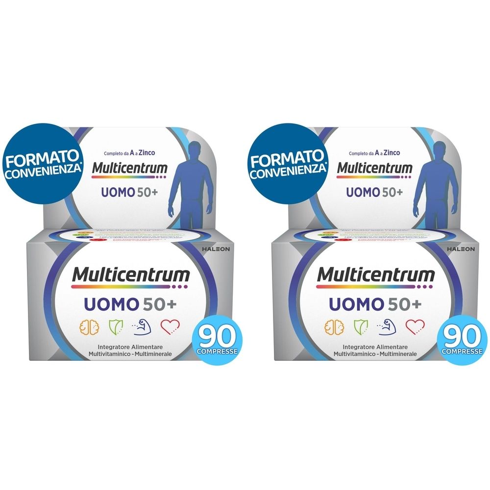 Multicentrum Uomo 50+ Integratore Multivitaminico per Uomini 50+ Set da 2