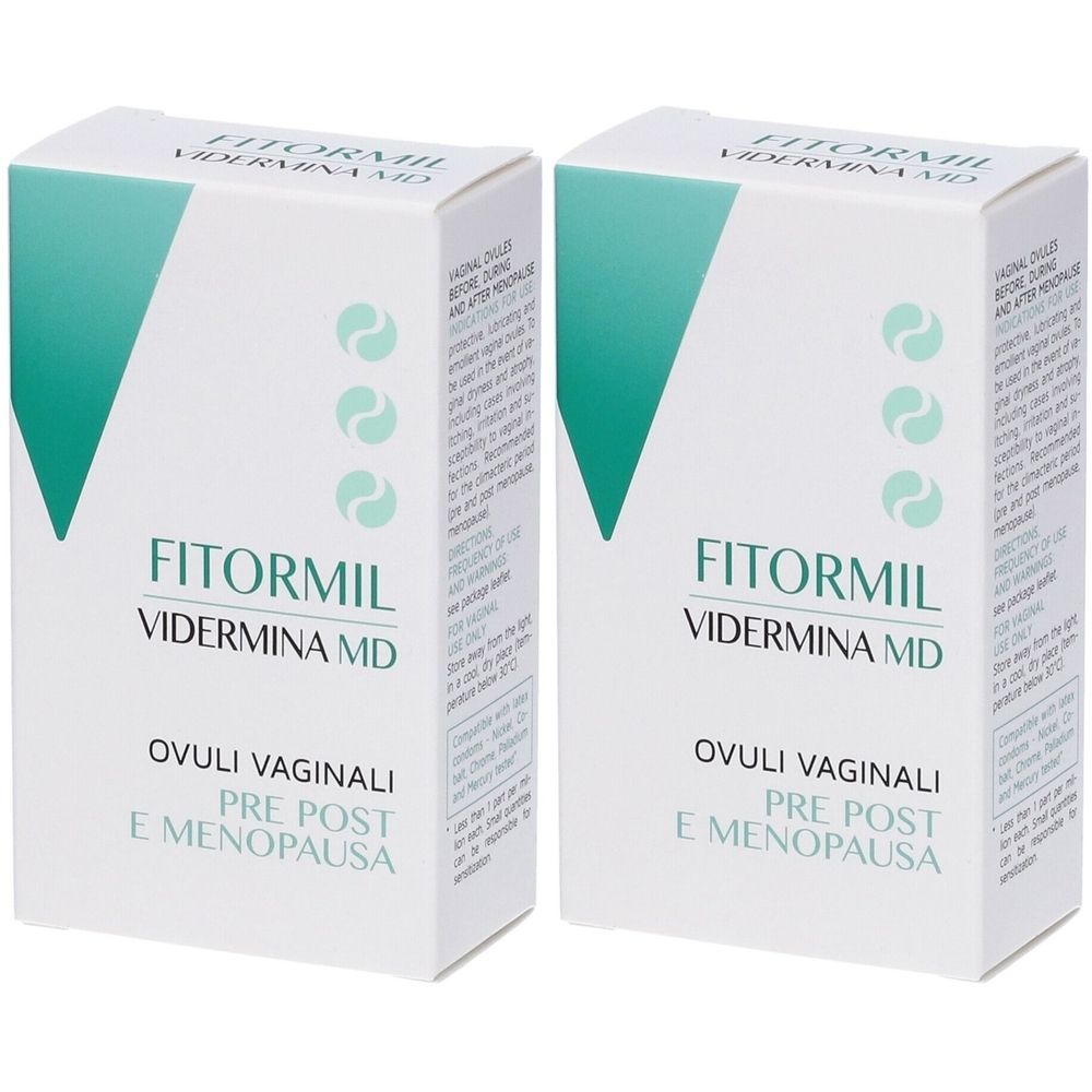 Vidermina Fitormil Menopausa Ovuli Vaginali Set da 2