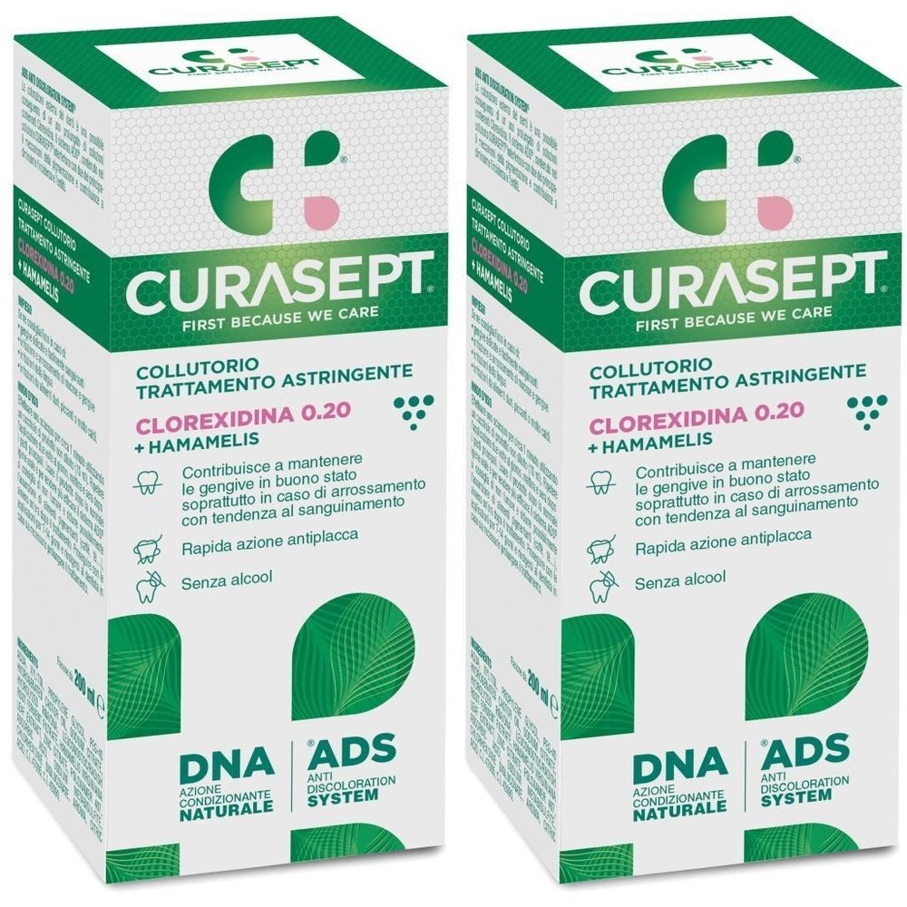 Curasept Collutorio Trattamento Astringente Set da 2