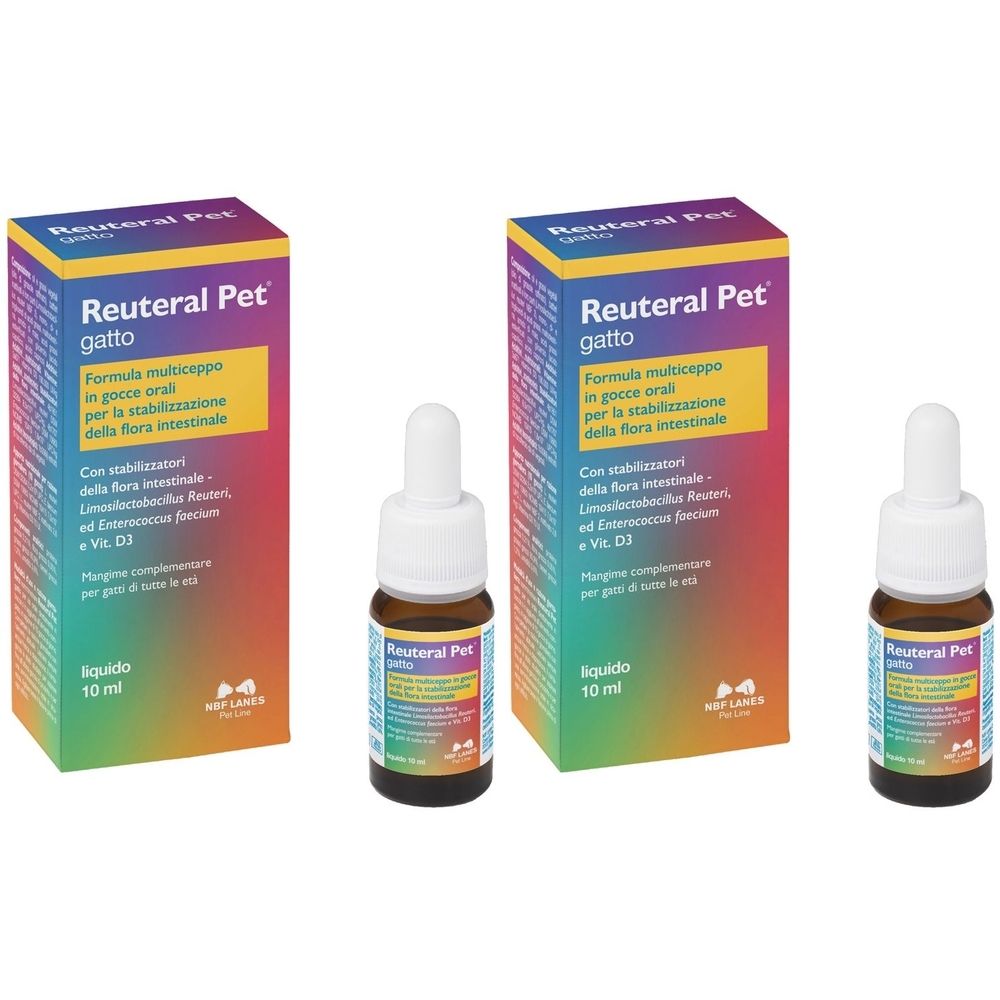 Reuteral Pet Gatto Gocce 10 Ml Set da 2