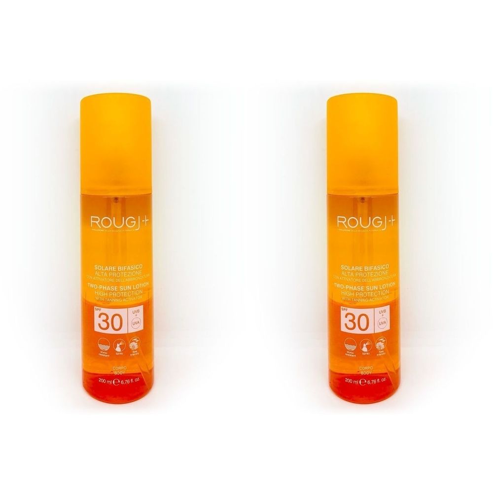 ROUGJ Solare Bifasico SPF 30 Con Attivatore di Melanina Set da 2