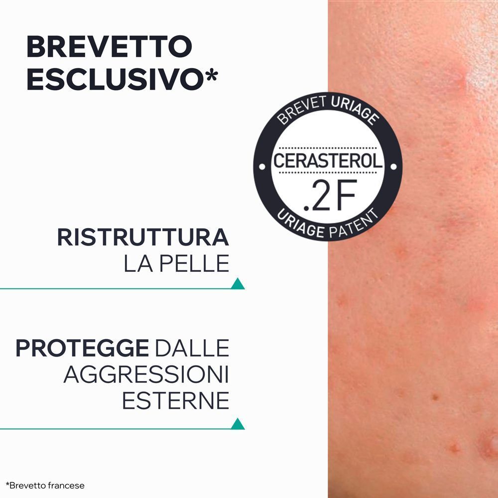 Struttura della pelle con testo 'Brevettato' e 'Ristruttura la pelle'.