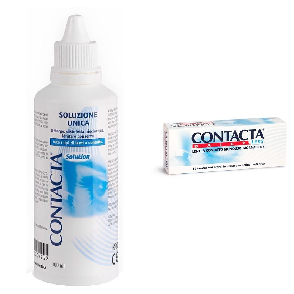 Lente A Contatto Monouso Giornaliera Contacta Daily Lens 15 -5,25 15 Pezzi + Contacta® Soluzione Unica per Lenti Morbide