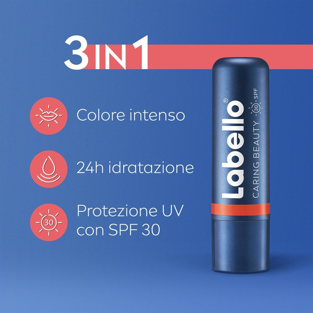 Stick Labello per labbra SPF 30: colore intenso, idratazione 24h, protezione UV.