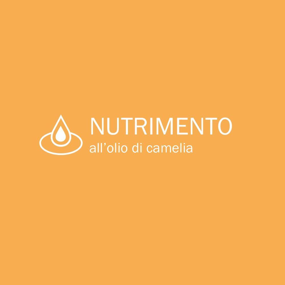 Simbolo di nutrimento con olio di camelia.