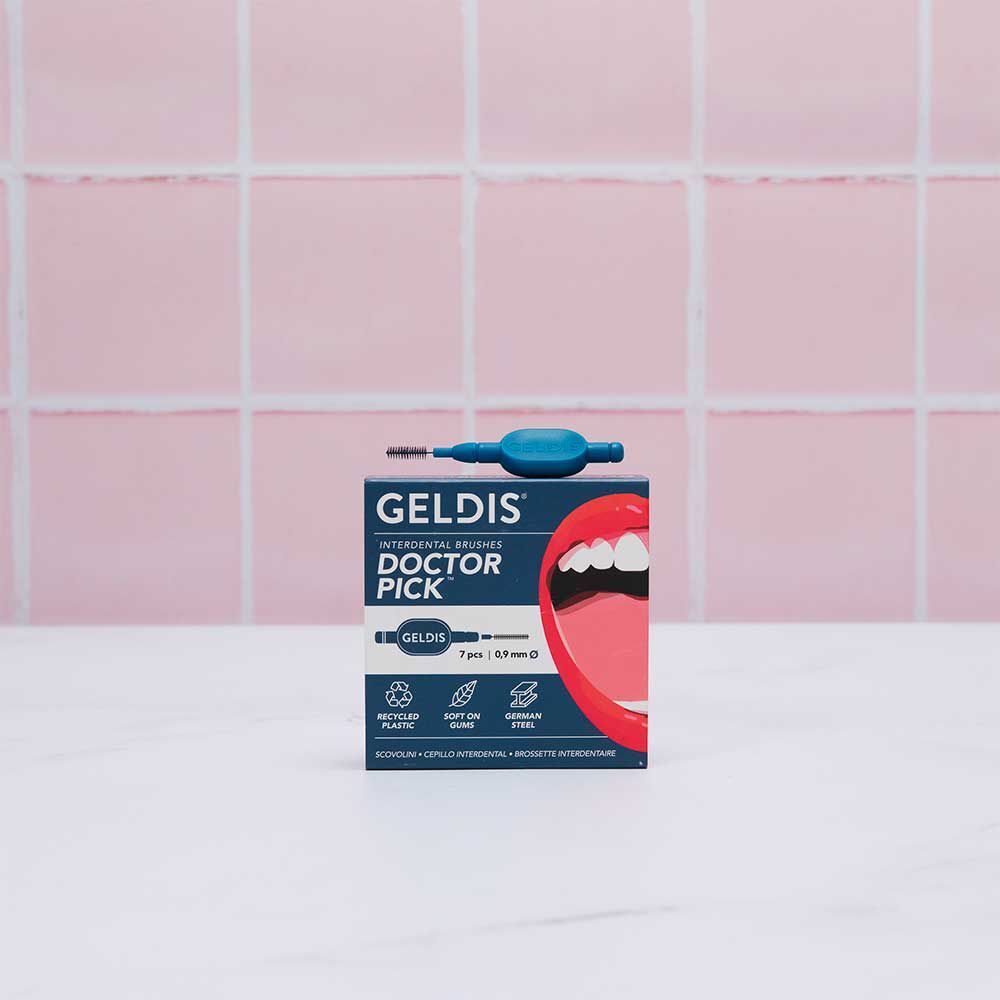 Confezione di scovolini interdentali GELDIS Doctor Pick, 7 pezzi, 0,9 mm.