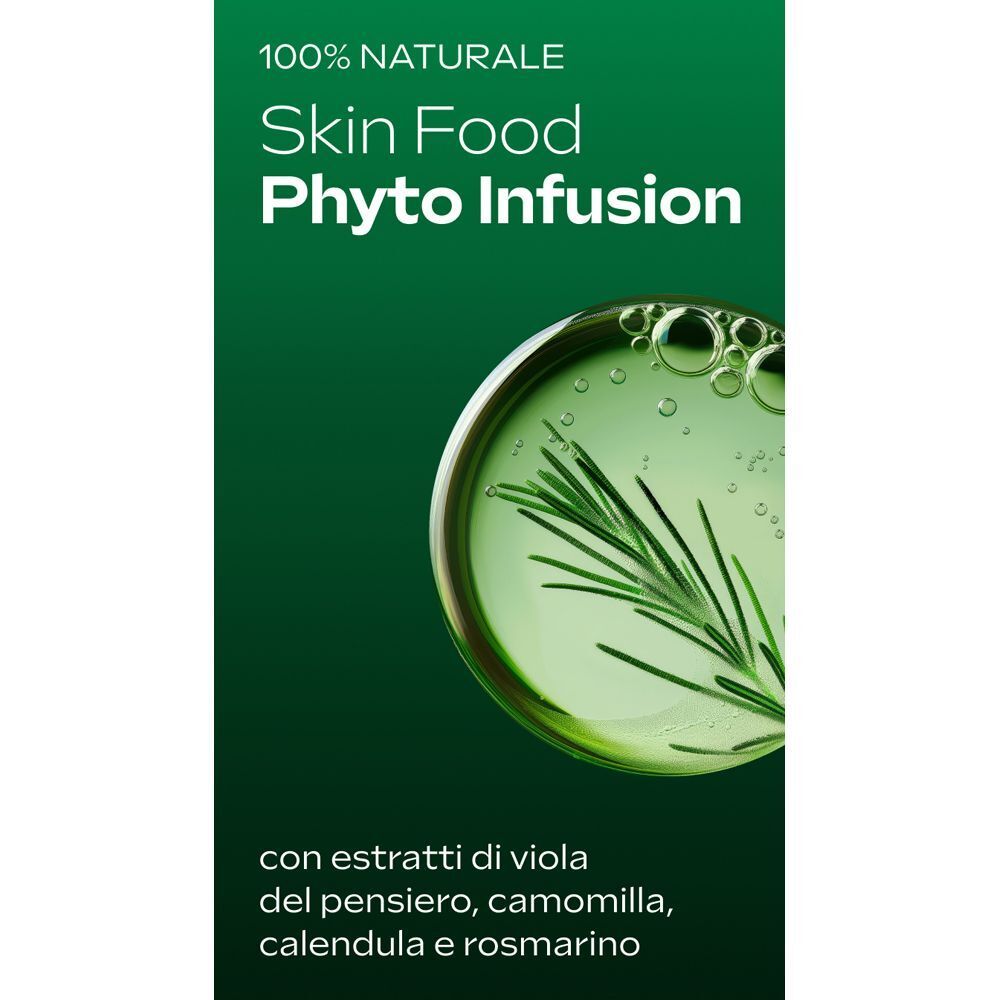 Weleda Skin Food Phyto Infusion con estratti di viola, camomilla, calendula e rosmarino.