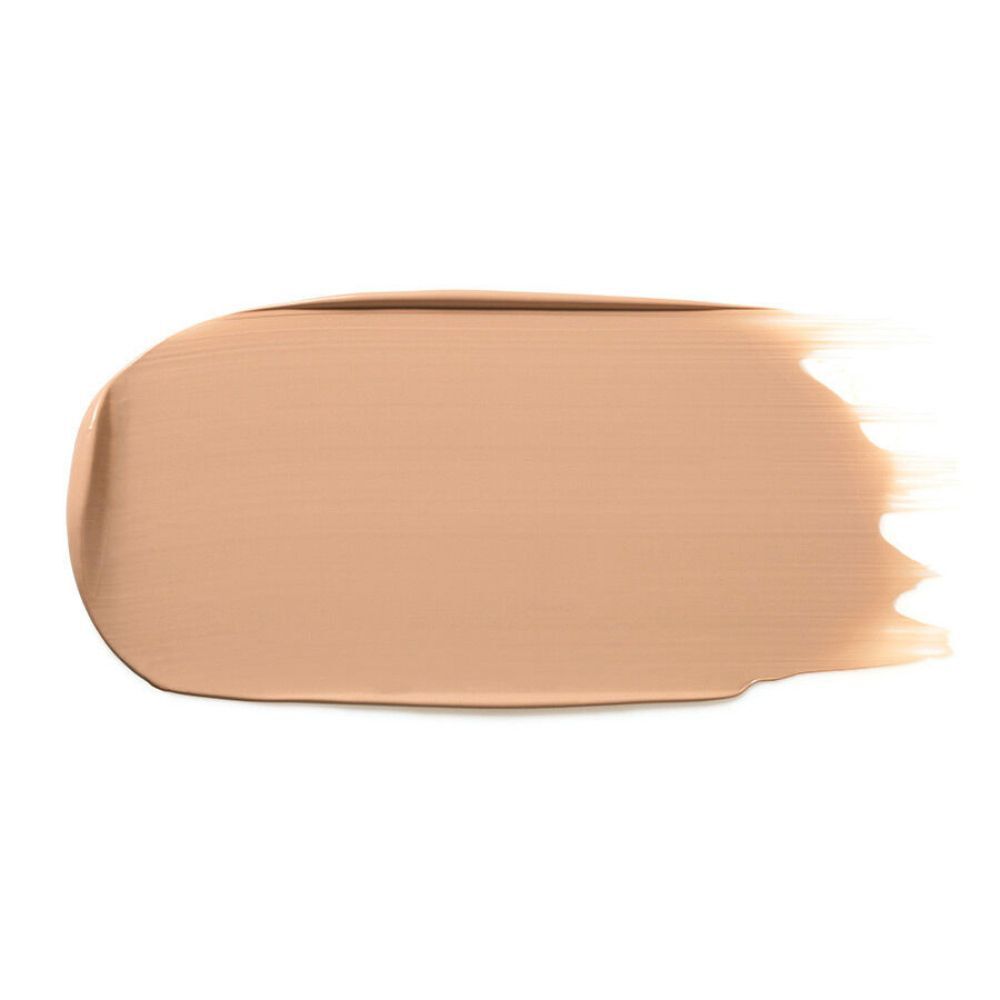 Uno swatch di Dr. Hauschka Foundation 04 Hazelnut in una tonalità marrone chiaro.