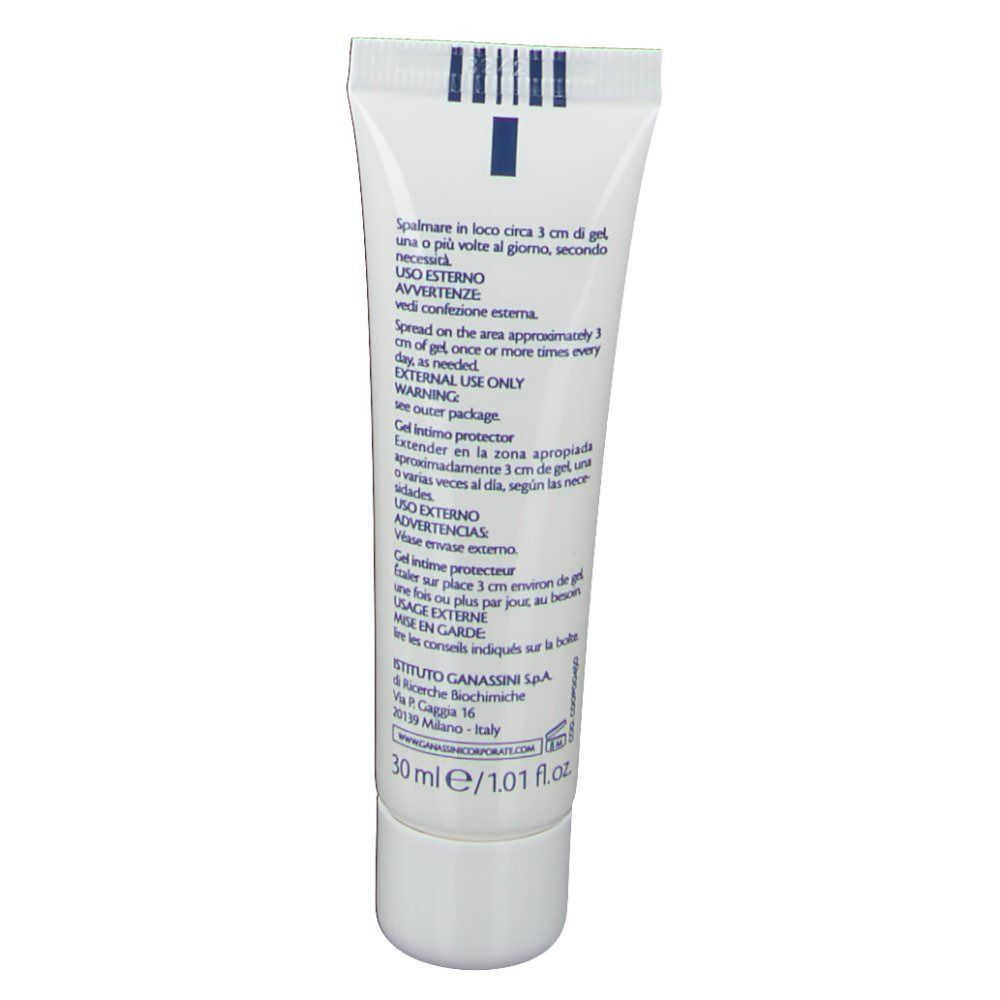 Retro di un tubetto di gel intimo protettivo Alkagin con istruzioni, 30 ml.