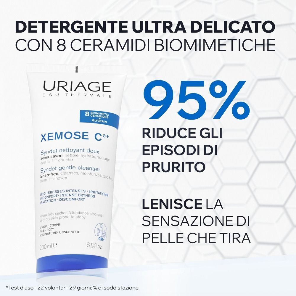 URIAGE XEMOSE C8+ Syndet detergente delicato, bagno e doccia pelle secca a tendenza atopica