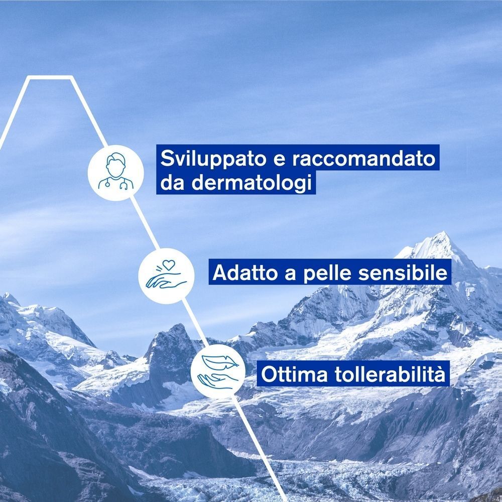 Sviluppato da dermatologi, adatto a pelli sensibili, ottima tollerabilità.