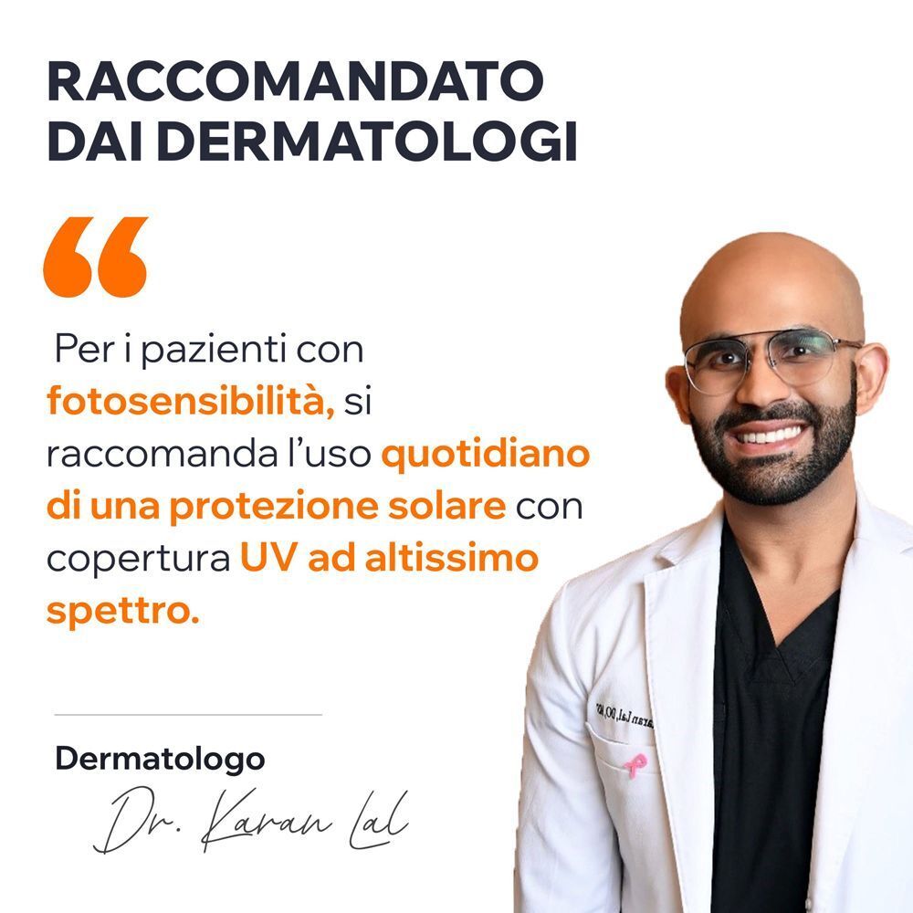 Un dermatologo raccomanda URIAGE BARIESUN 100 Fluido SPF50+ per pazienti fotosensibili.