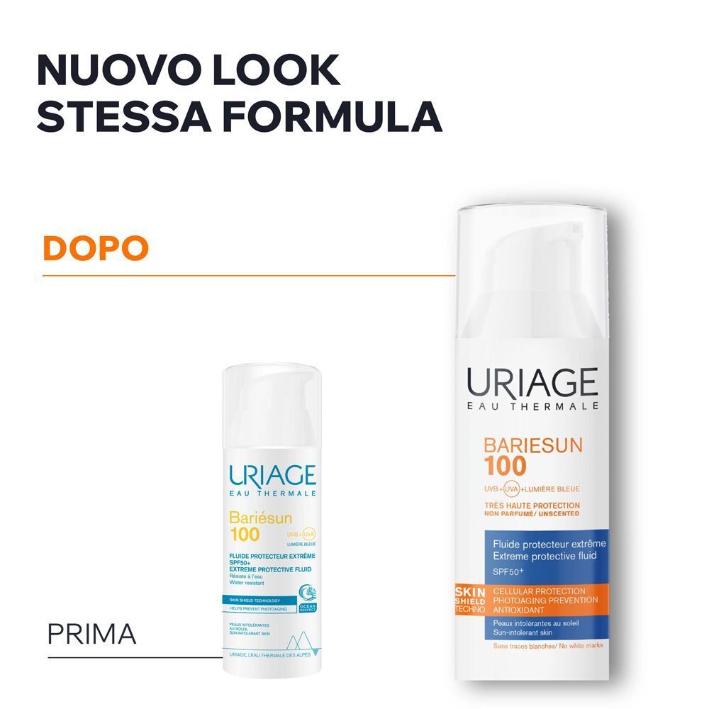 URIAGE BARIESUN 100 Fluido SPF50+: Nuovo look, stessa formula.