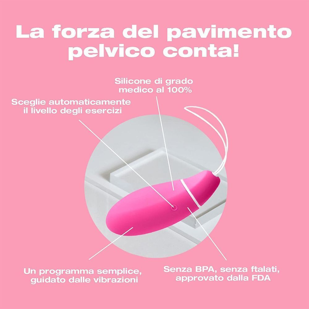 Allenatore Kegel rosa in silicone 100% medicale, senza BPA, senza ftalati, approvato FDA.