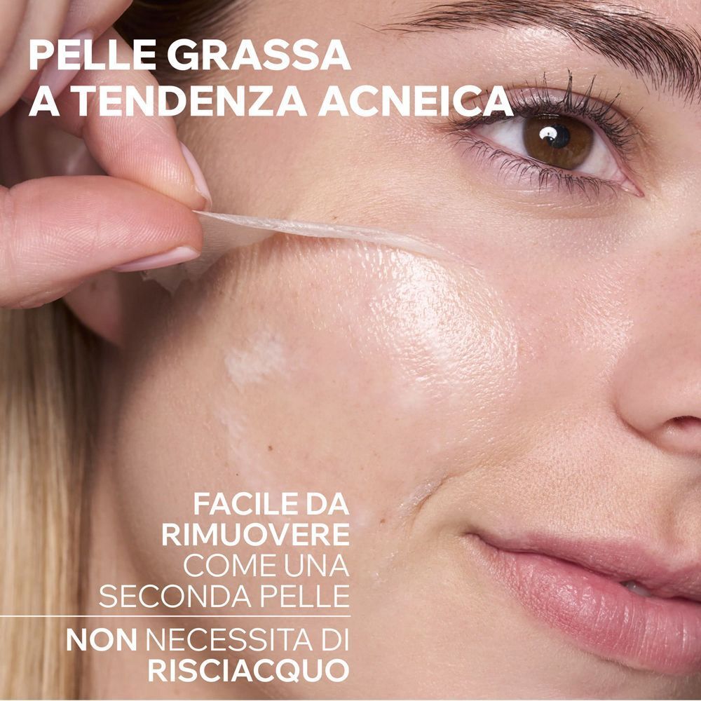 Maschera peel-off rimossa dalla pelle, come una seconda pelle, senza risciacquo.